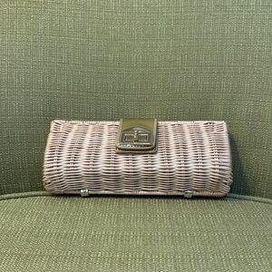 J. Crew Cream Woven Clutch Wristlet